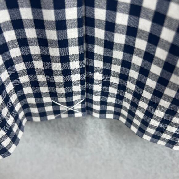 J. McLaughlin Kathryn in Navy White Gingham Check Ruffle Womens 12 Business NWOT - Picture 5 of 10